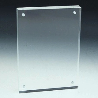 Clear Acrylic Deluxe Magnetic Block Frames in Lucite or Plexi