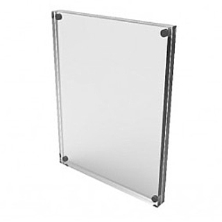 Clear Acrylic Deluxe Magnetic Block Frames in Lucite or Plexi