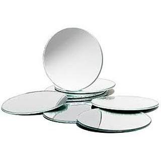 Mirrored Solid Acrylic Circle or Round Discs Made from Mirror Plexiglas, Plexiglass or Lucite Plastic