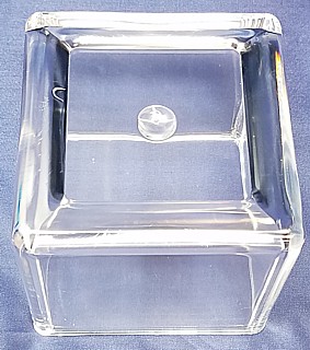 Clear Molded Styrene 5-Sided Cube