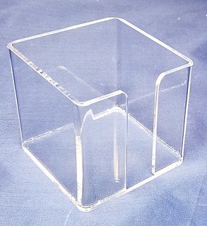 Clear Acrylic Memo Holder for Scratch Pads, Memos, Sticky Note Holder, and More - Made From Plexiglas, Plexiglass, Lucite, Plastic
