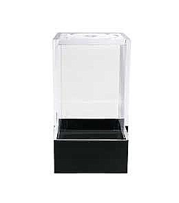 Clear Plastic Display Box Container with Black Base Model PB25