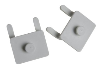 White Plastic Pegboard Adapters Clips For Use with Keyholes