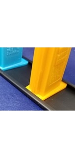 Black PEZ Rails for Holding PEZ Dispensers Upright For Display