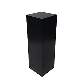Black Acrylic Tall Cube, Pedestal or Plinth in Plexiglas, Plexiglass, lucite and plastic