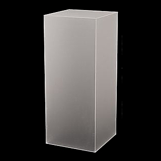 Frosted Acrylic Tall Cube, Pedestal or Plinth in Plexiglas, Plexiglass, lucite and plastic