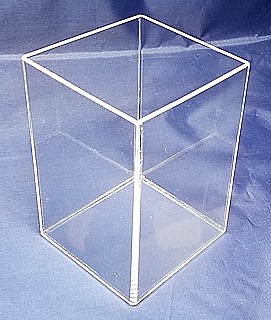Clear Tall Acrylic 5-Sided Cubes