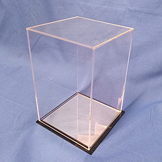 Clear Acrylic Display Case Boxes with Mirrored Base for Memorabilia, Collectibles or Products