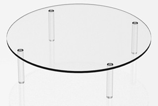 Clear Acrylic Round Circular Table Riser For Cakes, Events, Products and More