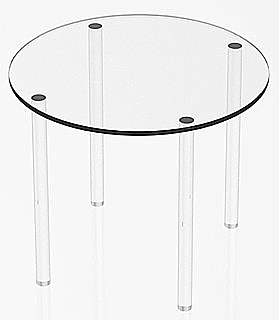 Clear Acrylic Round Circular Table Riser Pedestals