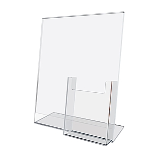 S1185P4 Clear Economical Acrylic 8.5x11 Sign Holder with 4 W Pocket