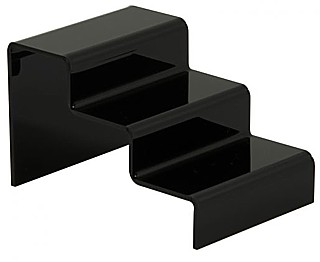 Black Acrylic 3 Step StairStep Platform Riser