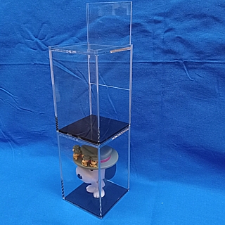 Acrylic Stackiable Display Cases with Sliding Back