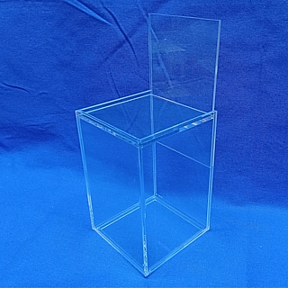 Clear Acrylic Stackable Display Case with Sliding Back for Collectibles, Memorabilia or Products