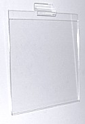 Clear acrylic slatwall and slotwall sign holder frames