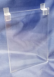 Clear Acrylic Sign Holder Display Frames in For Slatwall or Slotwall