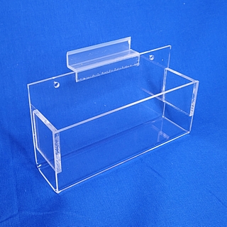 Clear Acrylic Slatwall Literature Holder model SLH64 For Postcards,  Brochures or Pamphlets