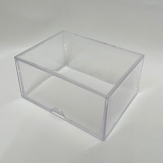 Stackable Clear Slider Box for Up To 50 Sports Cards and Trading Cards