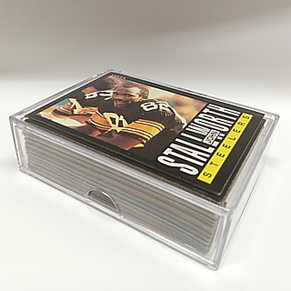 Clear Stackable 2 Piece Plastic Sports and Trading Card Slider Boxes