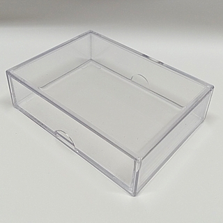 Stackable Clear Slider Box for Up To 50 Sports Cards and Trading Cards