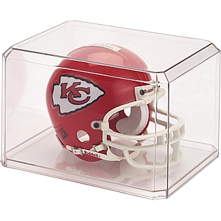 Clear Acrylic and Plastic Display Cases for Mini Football Helmets and More