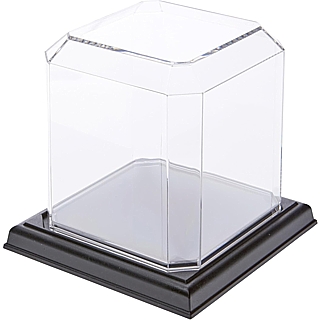 SPC2B-PS Clear Acrylic Softball Display Case For Displaying Sports Memorabilia, Baseballs, Pickleballs, Tennis Balls, Golf Balls and More