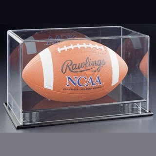 Clear Acrylic Football Display Case For Displaying Sports Memorabilia or Autographed Soccer Balls