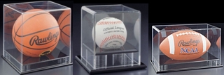 SPC3-DLX Clear Acrylic Basketball and Soccer Ball Display Showcase for Display of Collectible Sports Memorabilia