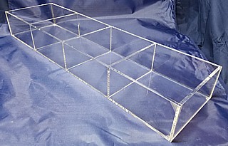 Clear Acrylic Muti Section Divided Compartment Organizer Racks, Trays and Bins