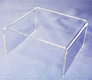 Clear Acrylic Square Short U Risers in Plexi and Lucite