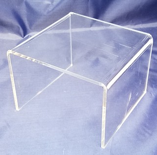 Clear Acrylic Short Square U Riser in Plexi or Lucite