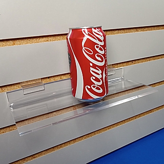 Clear Acrylic Flat Shelf For Slatwall or Slotwall