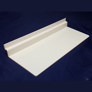 White Molded Styrene Flat Shelf For Slatwall or Slotwall