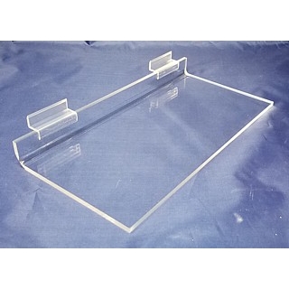 Clear Acrylic Flat Shelf For Slatwall or Slotwall