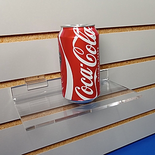 Clear Acrylic Flat Shelf For Slatwall or Slotwall