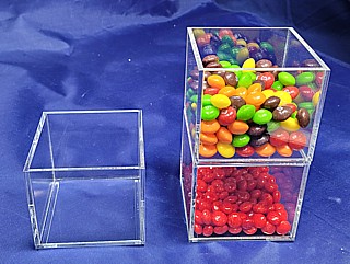 5-Sided Cube in Acrylic, Plexiglas, Plexiglass, Lucite, Plastic