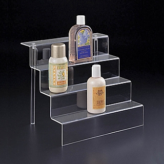 Clear Plexi Tiered Stairway Display Risers