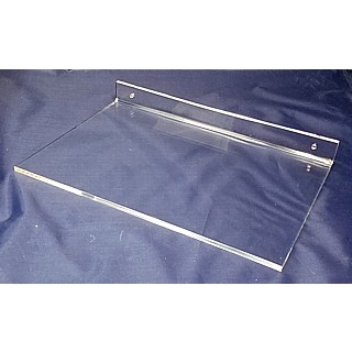 Clear Acrylic Wallmount Plexi Shelf with Holes for Mounting