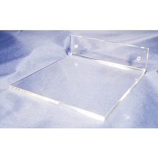 Clear Acrylic Wallmount Shelf for Mounting with Screws to Drywall or Other Flat Surface