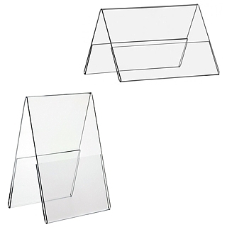 Clear Acrylic Tent Style Sign Holder Frames