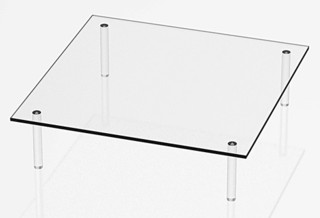 Clear Acrylic Square Table Riser For Cakes, Events, Products and More