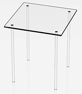 Clear Acrylic Square Table Riser Pedestals
