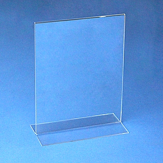 Upright 2-Sided Bottom Loading Display Frames in Acrylic, Plexiglas, Plexiglass, Lucite, Plastic