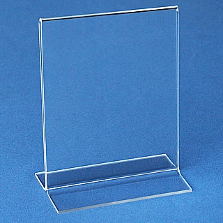 Upright 2-Sided Bottom Loading Display Frames in Acrylic, Plexiglas, Plexiglass, Lucite, Plastic