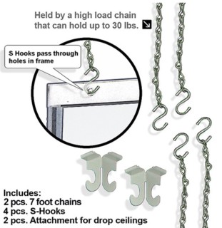 Metal Chain Ceiling Mount Kit For Hanging Acrylic Frames From Ceiling
