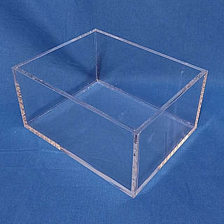 WB68 Clear Acrylic Rectangular Box Fabricated from Plexiglas, Plexiglass, lucite and plastic
