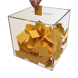 Clear Acrylic Wedding Card Box for Cards, Suggestions, Raffles, Ballots or Comments