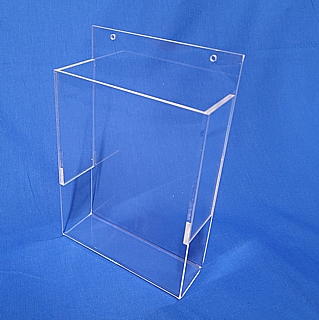 Clear Acrylic Wallmount Literature Holder model WHA-55 For Half Page Brochures or Pamphlets