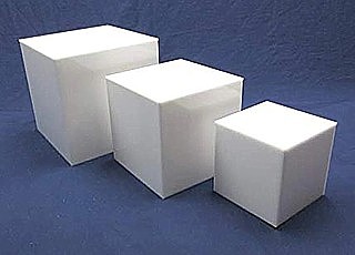 White Acrylic 5-Sided Cubes