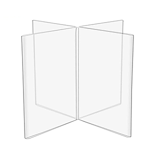 X Style 8 sided Photo Display Frames in Acrylic, Plexiglas, Plexiglass, Lucite, Plastic